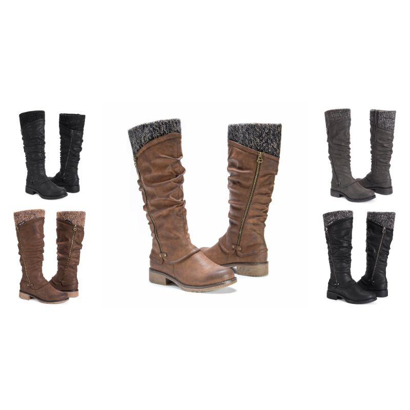 muk luks wide calf boots