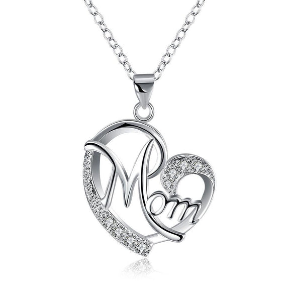 mom heart necklace