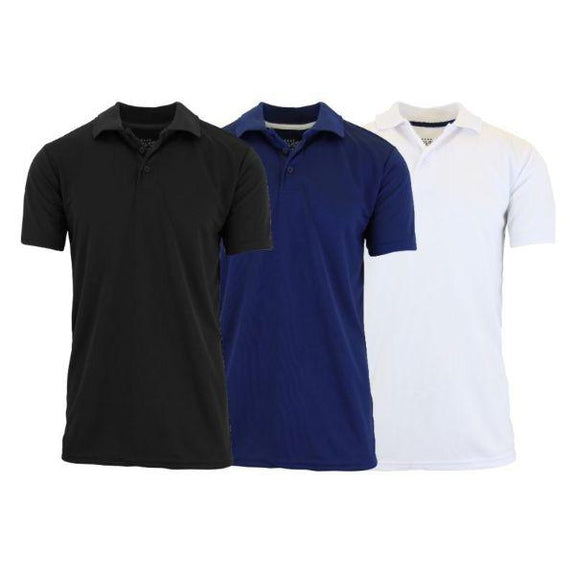 black moisture wicking polo shirt