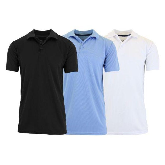 black moisture wicking polo shirt