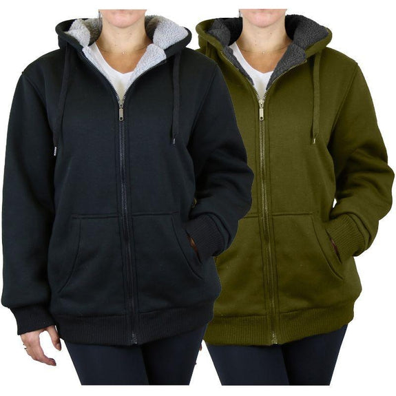 fleece lined zip hoodie