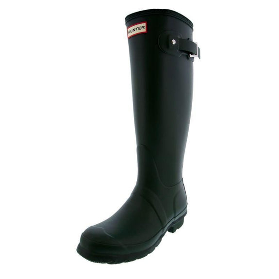 hunter original tall rain boots black matte