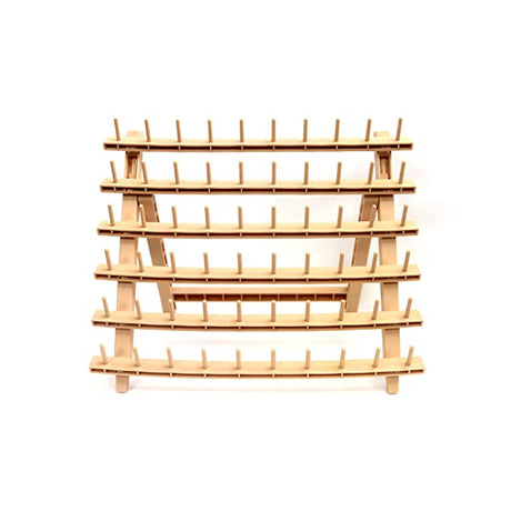 wennuo 60 Spools Wooden Thread Rack/Braiding Hair Rack/Thread