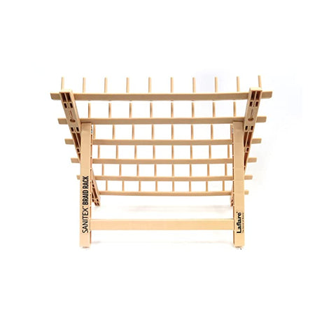 STUDIO LIMITED Braiding Hair Rack, 60 Spool Wooden Braiding Hair