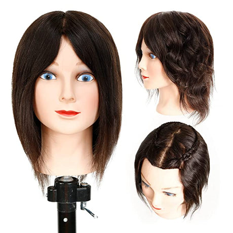 STUDIO LIMITED Styrofoam Mannequin Head, White Foam Wig Head Display with  Wig Cap 4pcs and Portable Wig Stand (24 PACK)