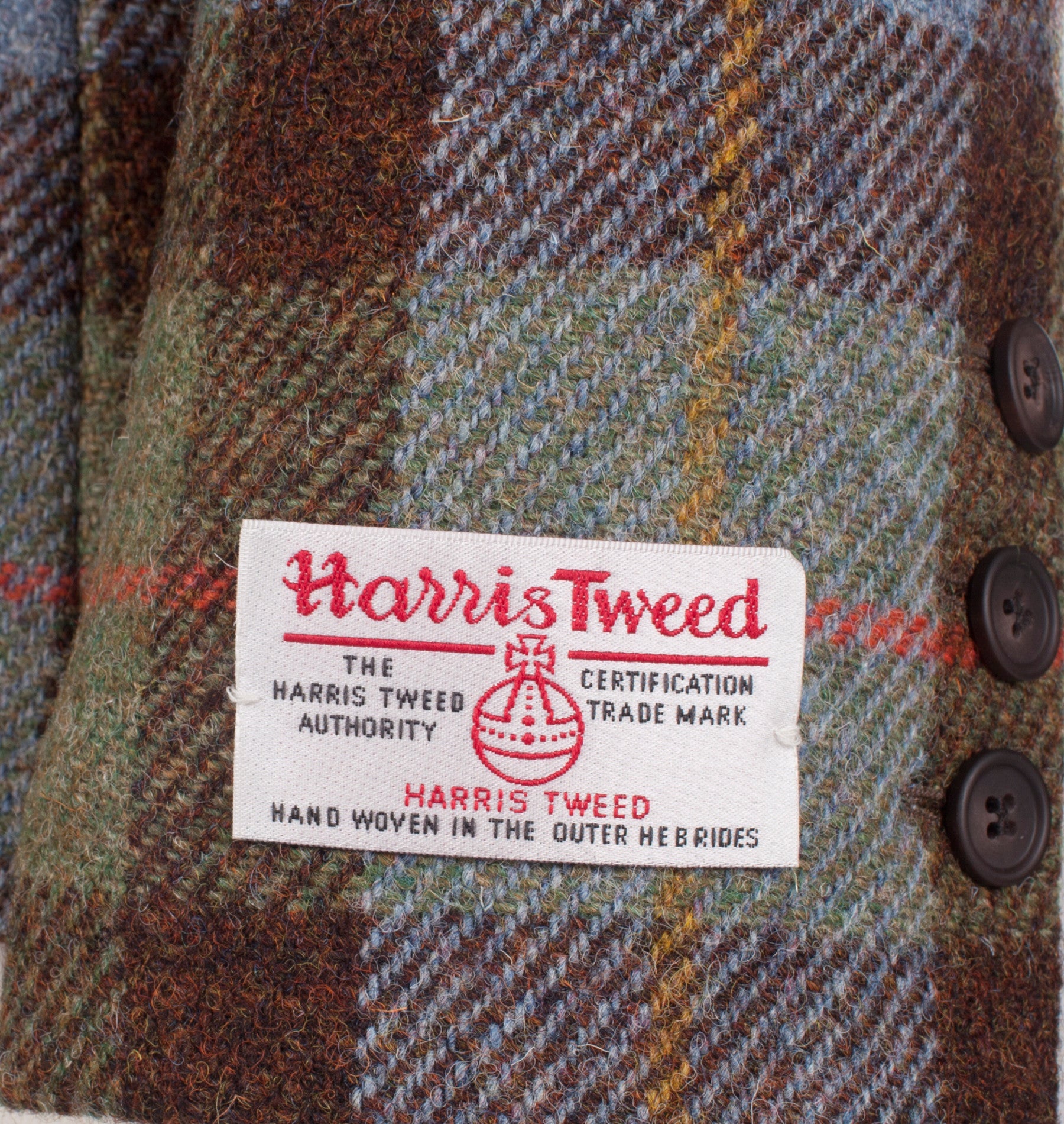 Harris Tweed Ladies Claire Hacking Jacket - Green/Blue Check ...
