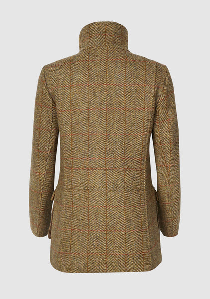 Ladies Harris Tweed Juliet Field Coat - Mustard Check – Bucktrout Tailoring