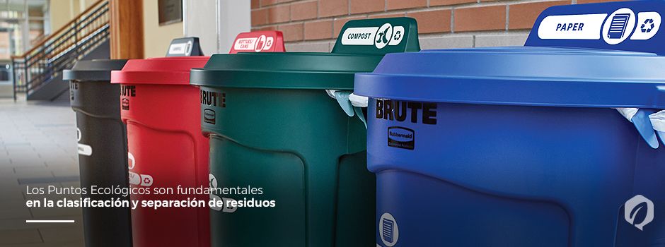 Los Puntos Ecológicos son kit de 2, 3 o más canecas de reciclaje por colores, fundamentales en la clasificación y separación de residuos.