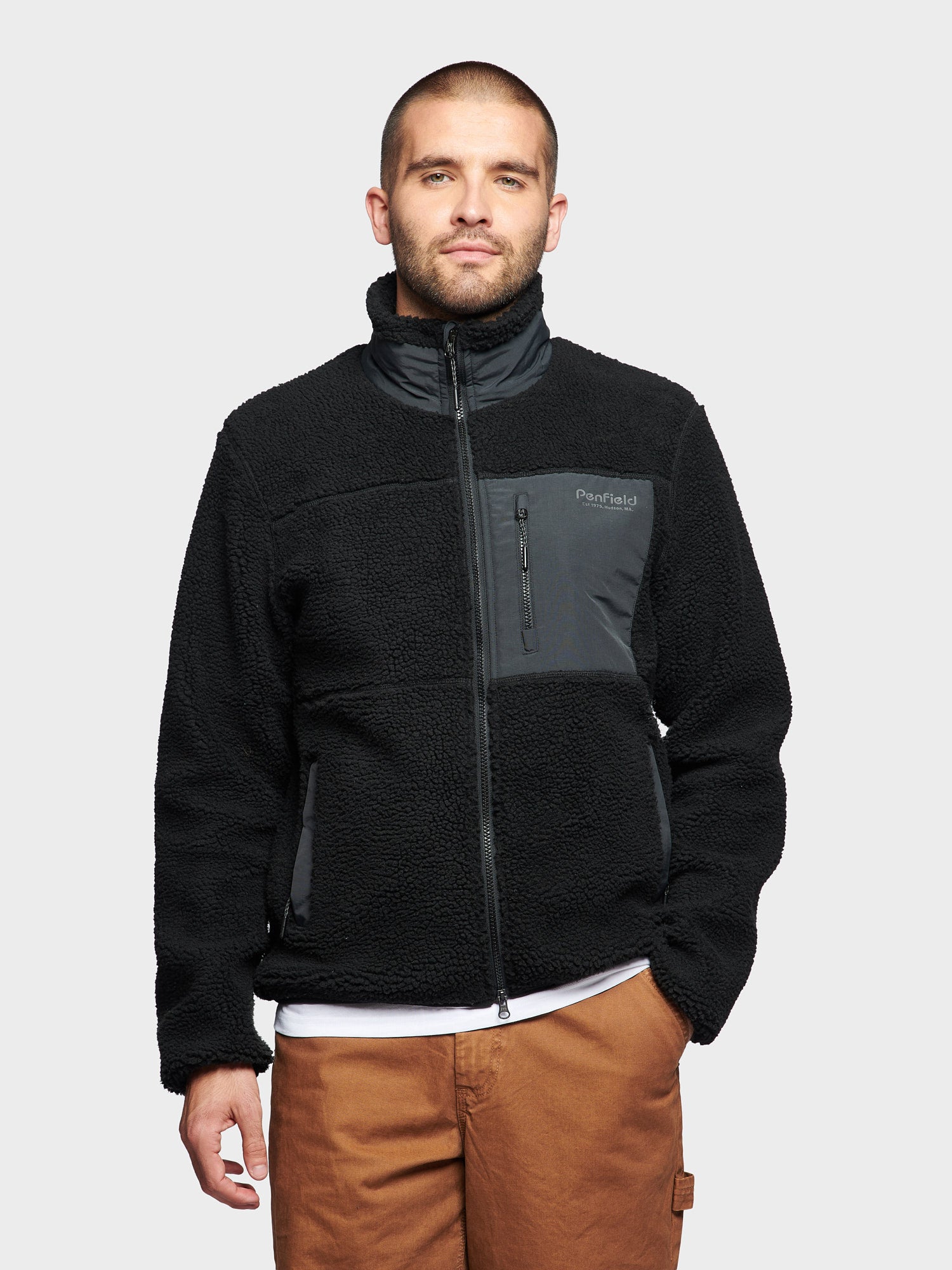 Penfield Abstract Mountain Zip Through in Ebony