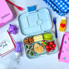 healthy foods inside this bright and colourful bentobox