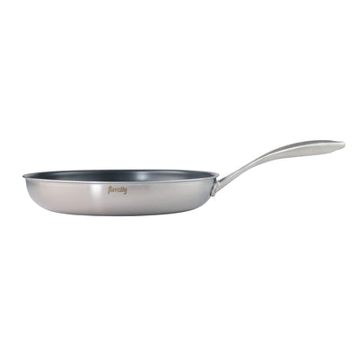 FlavCity 12 in Tri-Ply Clad Fry Pan w/ Ceramic Interior