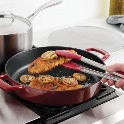 Tramontina 12.5 Covered Seasoned Cast Iron Skillet