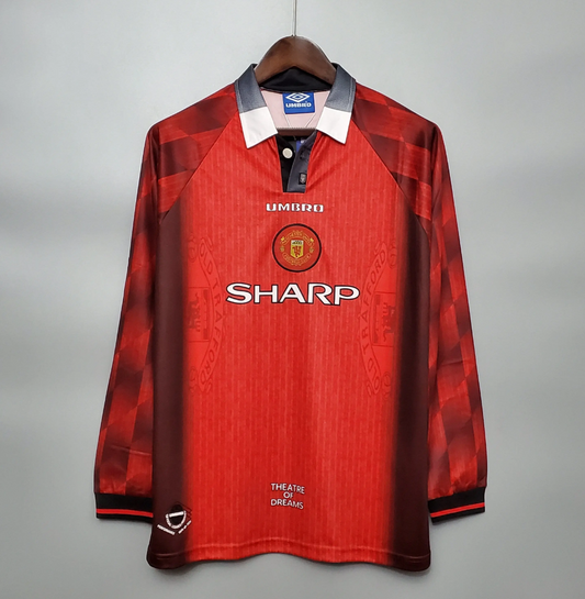 Vtg MANCHESTER UNITED Umbro Sharp Viewcam Soccer Jersey 1997-98 Season size  L