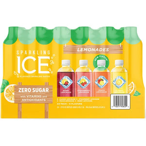Sparkling Ice Zero Sugar Lemonade Variety, 17 fl oz, 24-count - SHOP2B