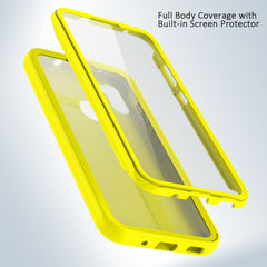 Silicone Case with Built-in Screen Protector for Samsung Galaxy A11 (Yellow)