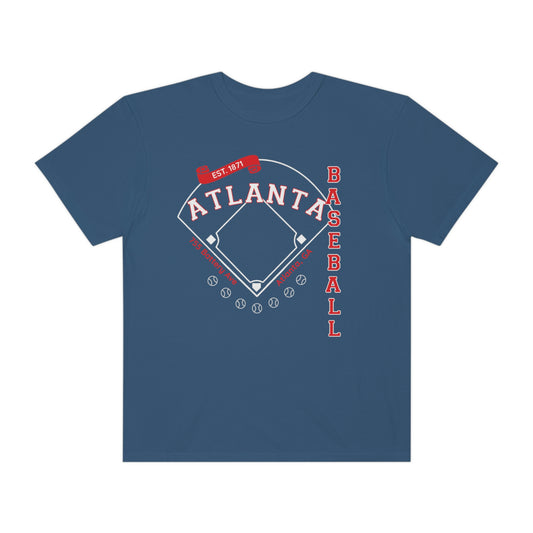 Atlanta Braves T-shirt Comfort Colors T-shirt Baseball Tee 