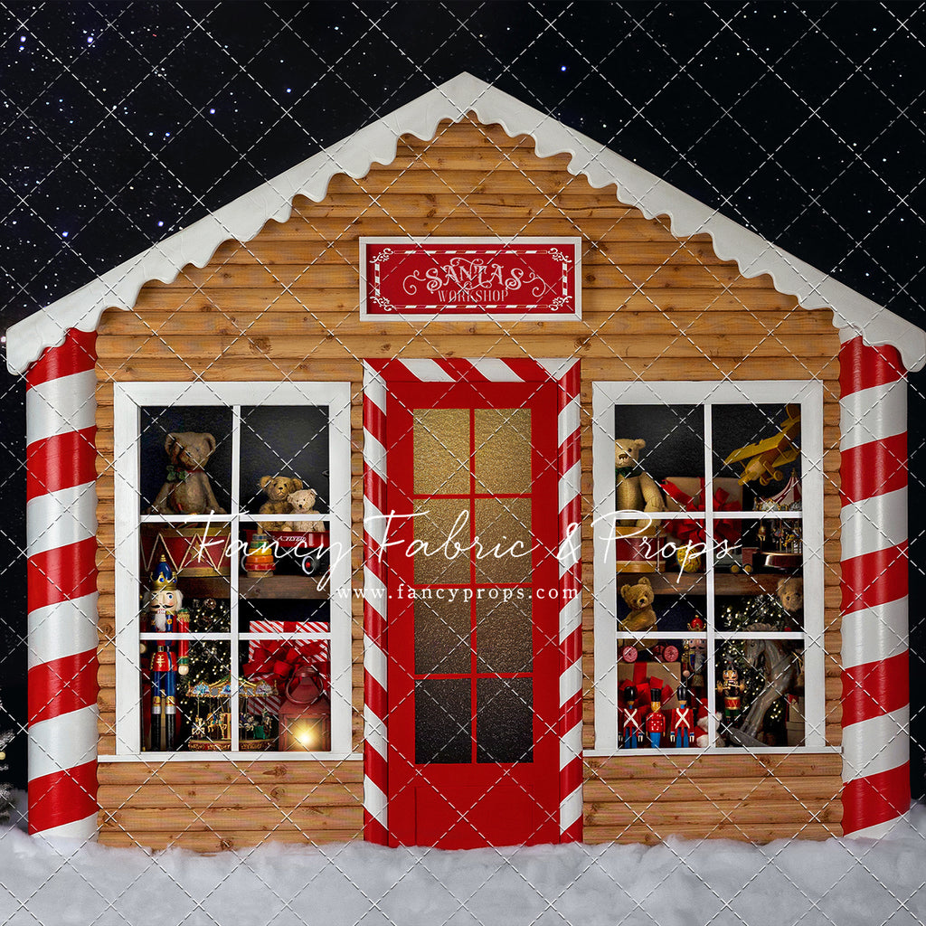 Santa's Workshop Window – Fancy Fabric & Props