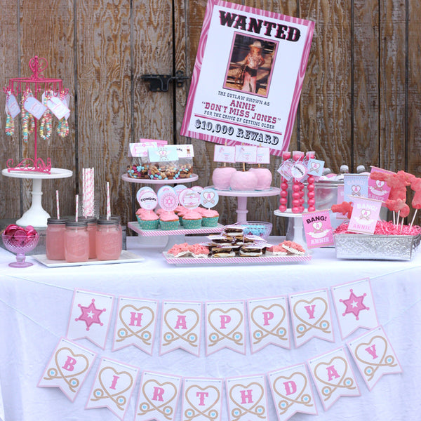 Western Cowgirl printable Birthday party