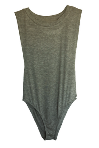 4th & Rose Heather Grey Muscle Bodysuit