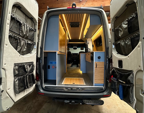 door pockets camper van hack