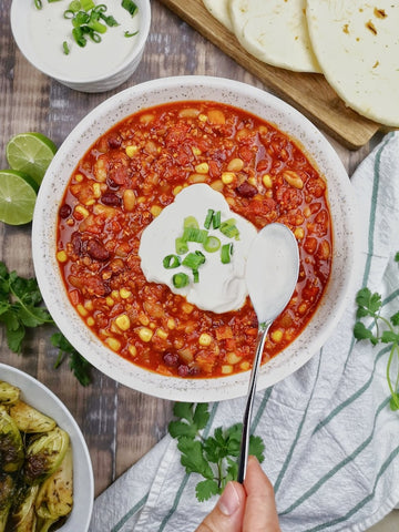 bowl of chili - photo by stephanie monfette on Unsplash