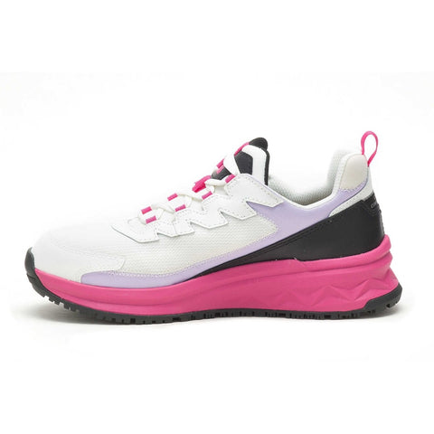 CATERPILLAR STREAMLINE RUNNER CARBON COMPOSITE TOE WOMEN'S WORK SHOE (P91498) IN BRIGHT WHITE/BLACK - TLW Shoes