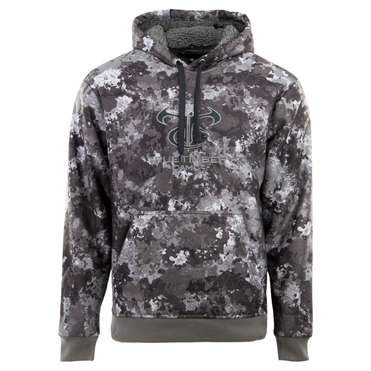 High Pile Fleece Hoodie with TrueTimber logo- Midnight Camo - The ...