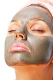 Woman using Honeysuckle Jasmine Natural Bar Soap with Rose clay as a mask to detoxify and clean pores