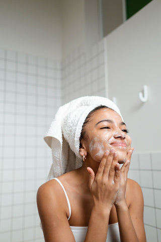 natural-skincare-routine-woman-washing-face