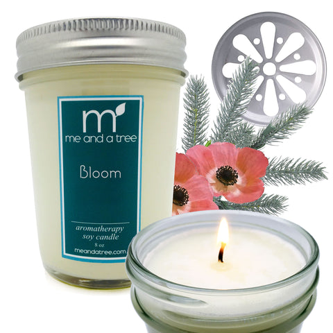 Me and a Tree Bloom Soy Candle - Sun meets Citrus, Violet Lime, and Blossom Flower Aromatherapy"