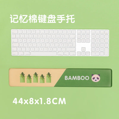 Memory cotton slow rebound keyboard wrist pad silicone mouse pad wrist pad comfortable palm wrist office panda.