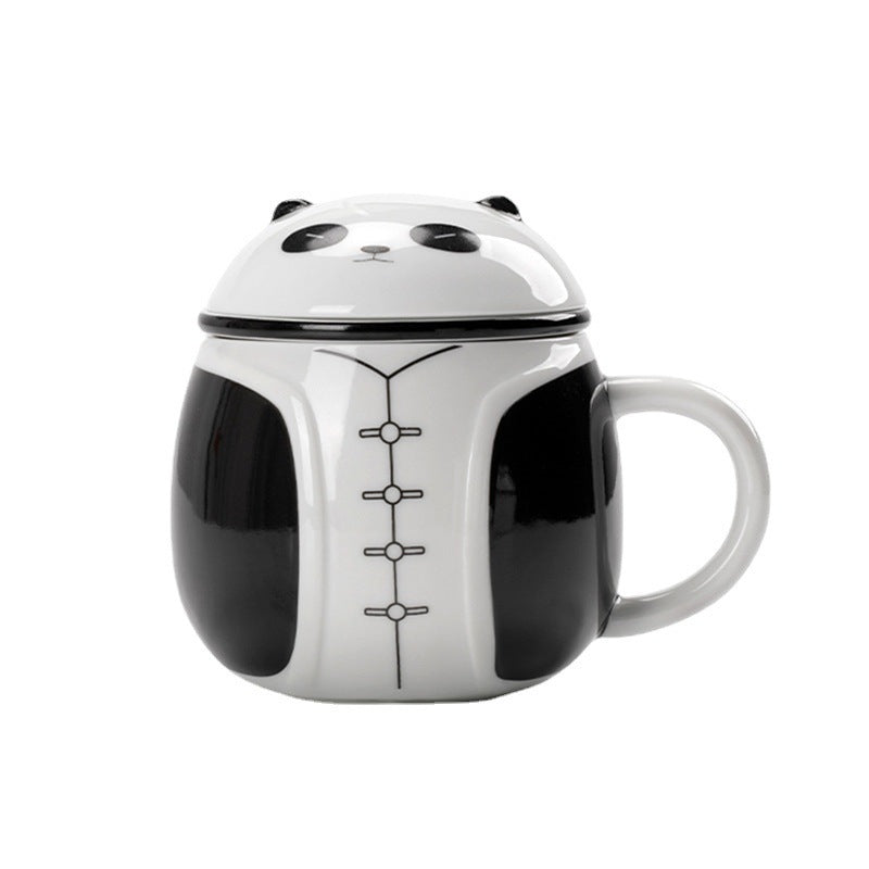 Creative country tide Feng Shui Cup cute panda mug tea separation cup high value mug with lid practical gift