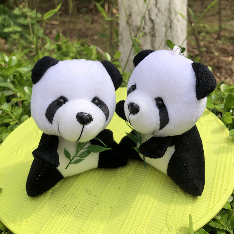 National Treasure Giant Panda Doll Plush Toy Simulation Little Panda Doll Small Hanger Cloth Doll Children's Birthday Gift