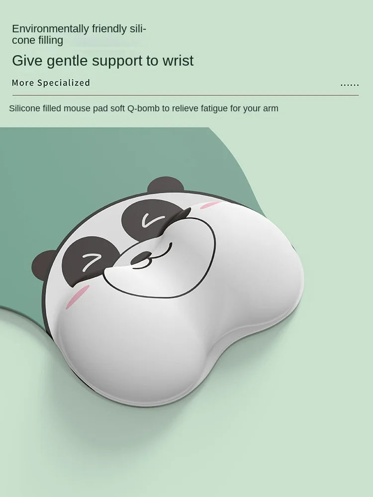 Get A Grip on Late Nights with Our Panda Wrist Rest and Mouse Pad Combo for Women – Cute, Simple, and 3D!