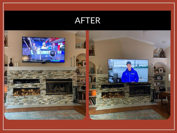 Photo of a customer's home living room after the MM540