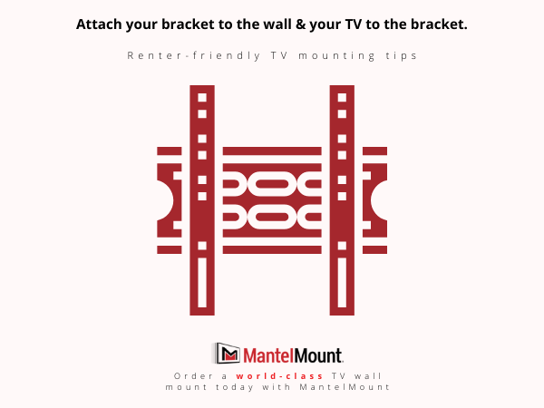 Step 6. Attach the bracket to the wall and your tv to your bracket.