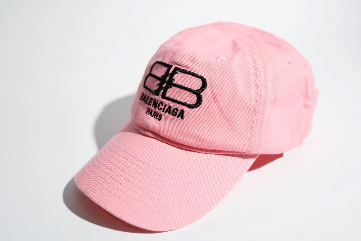 Balenciaga Double B Letter Embroidered Soft Top Curved brim Ha