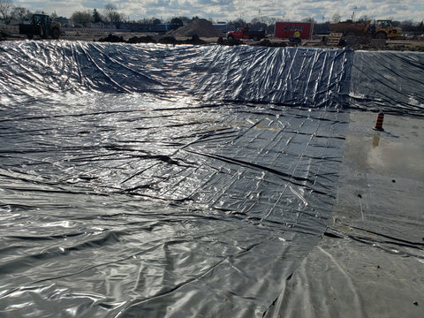 non-woven geotextile and 30mil pvc liner