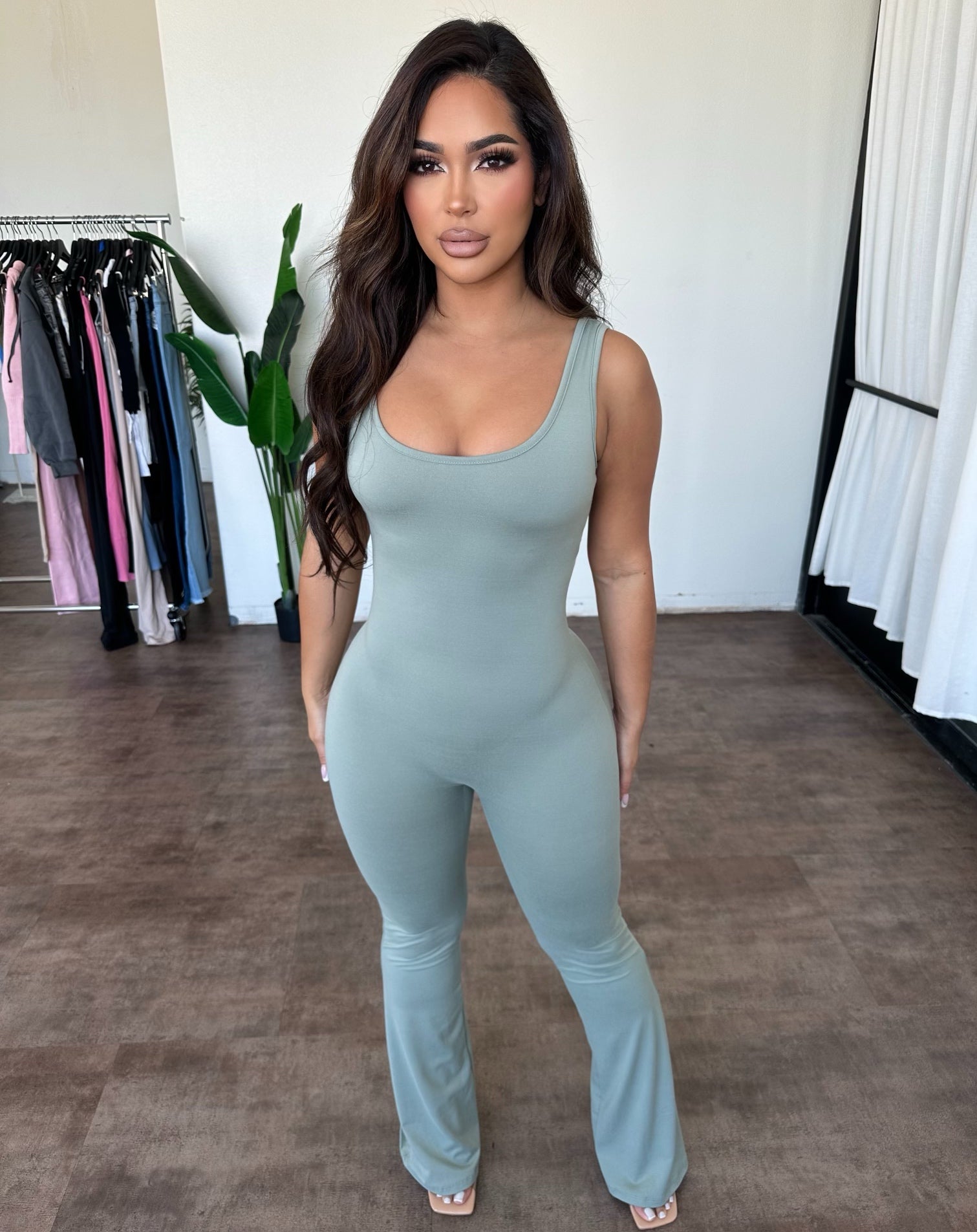 Hailey Jumpsuit (Sage)