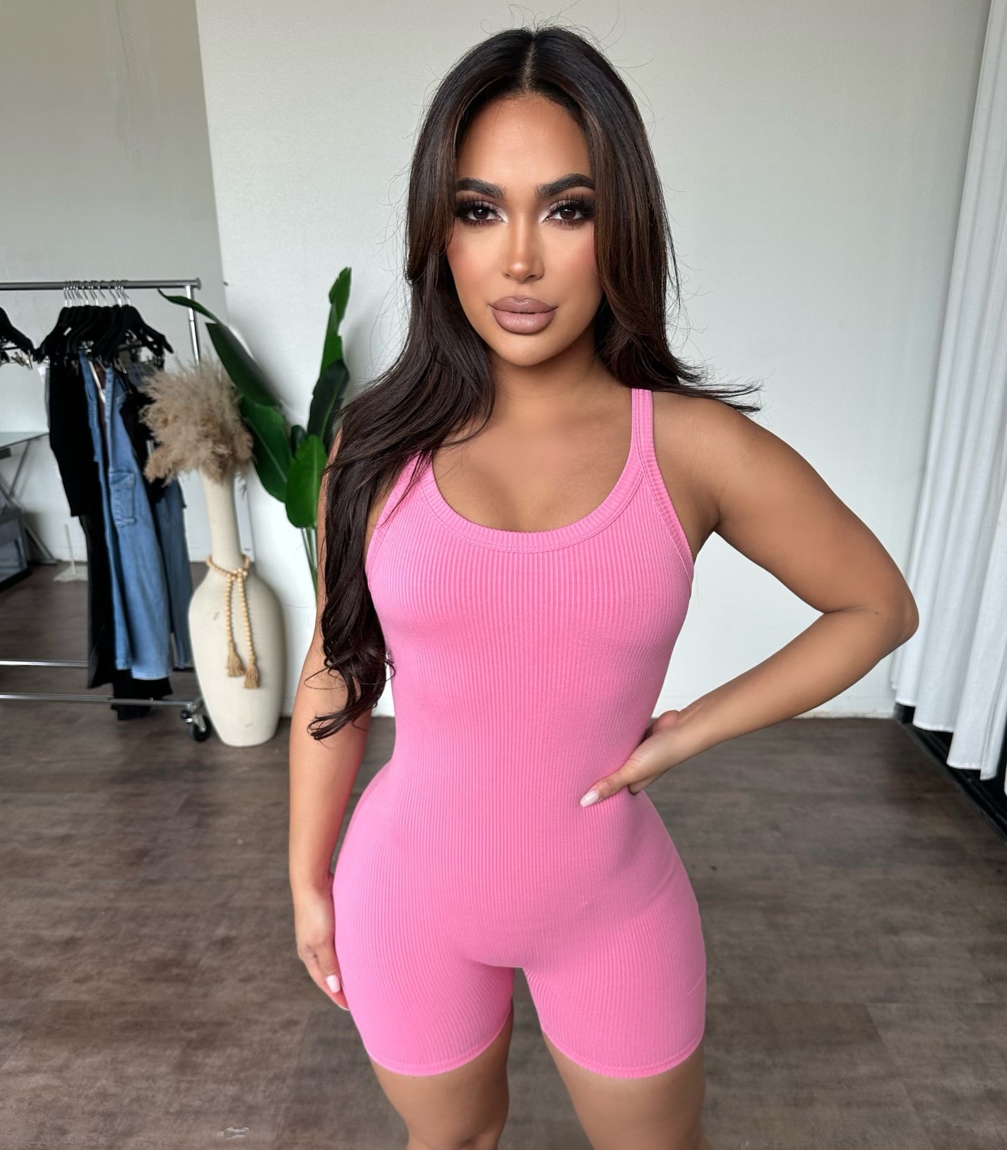 Ashley Romper (Pink)