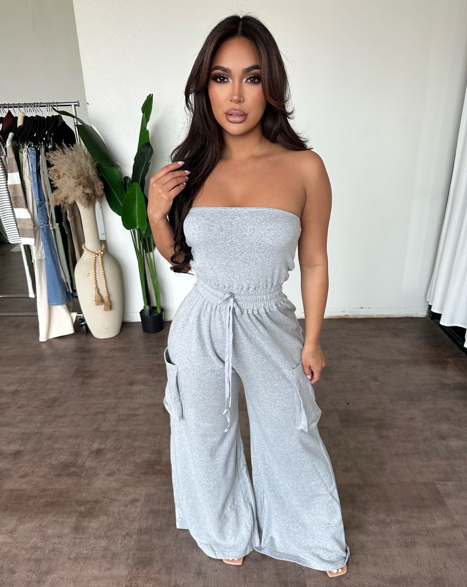 Coraline Jumpsuit (Heather Grey)