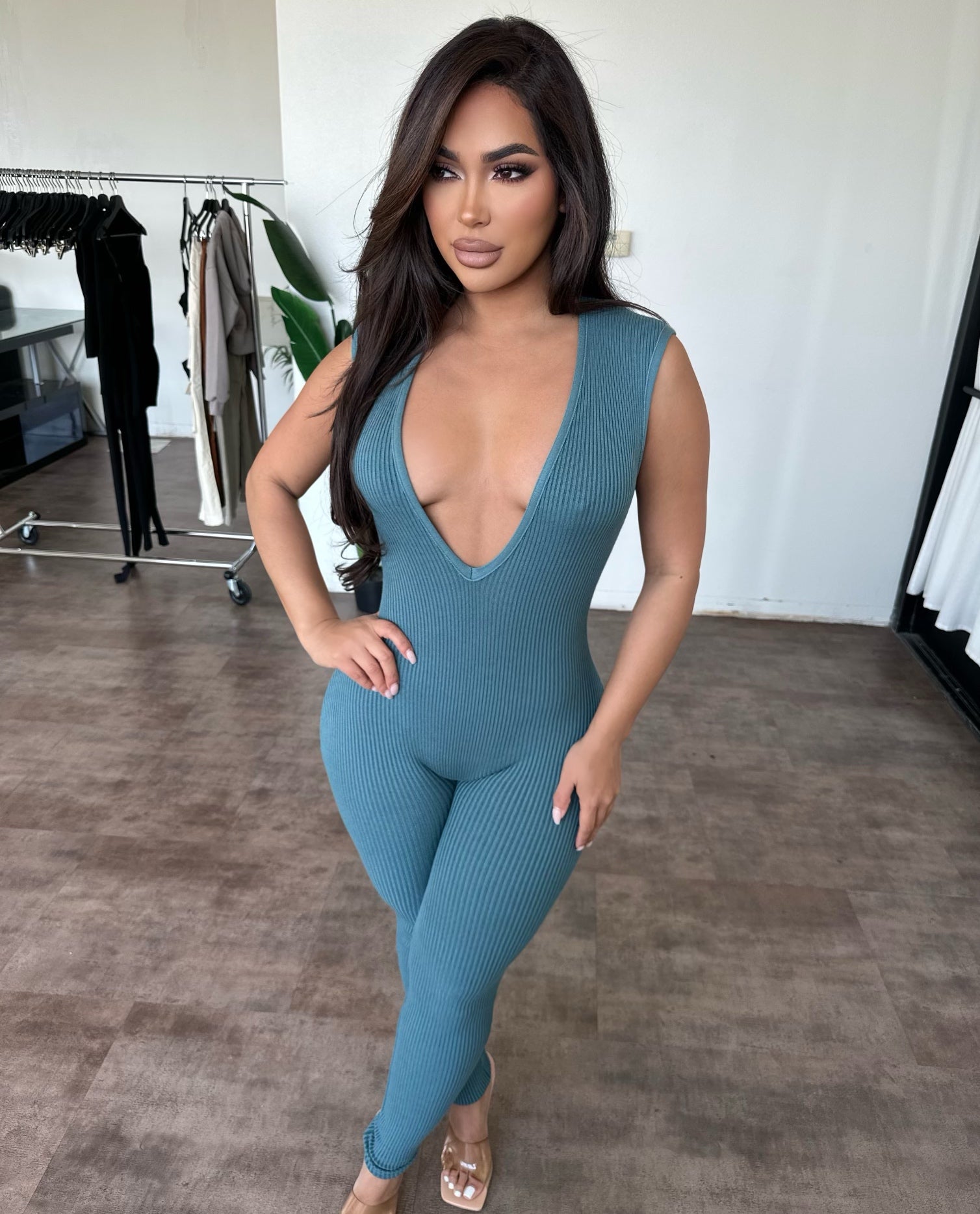 Linda Jumpsuit (Teal)