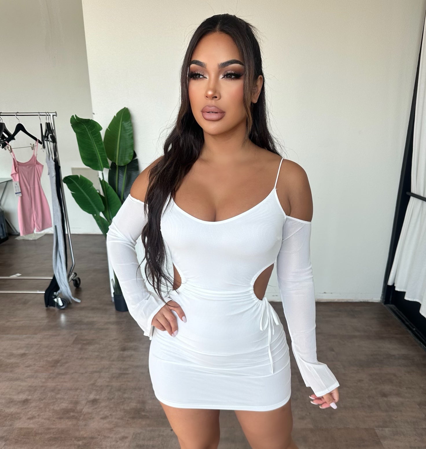 Kimberly Mini Dress (Ivory)