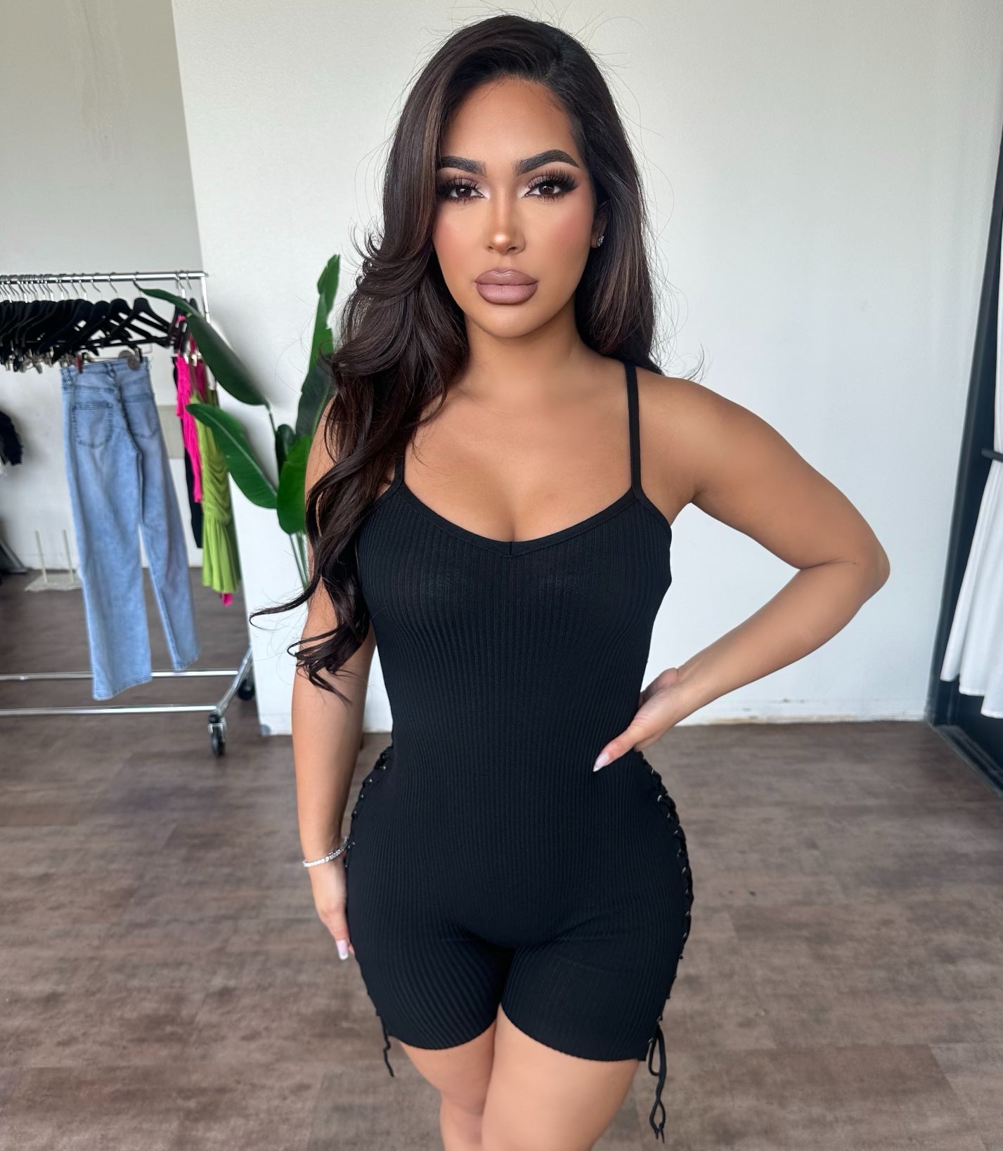 Zelina Romper (Black)