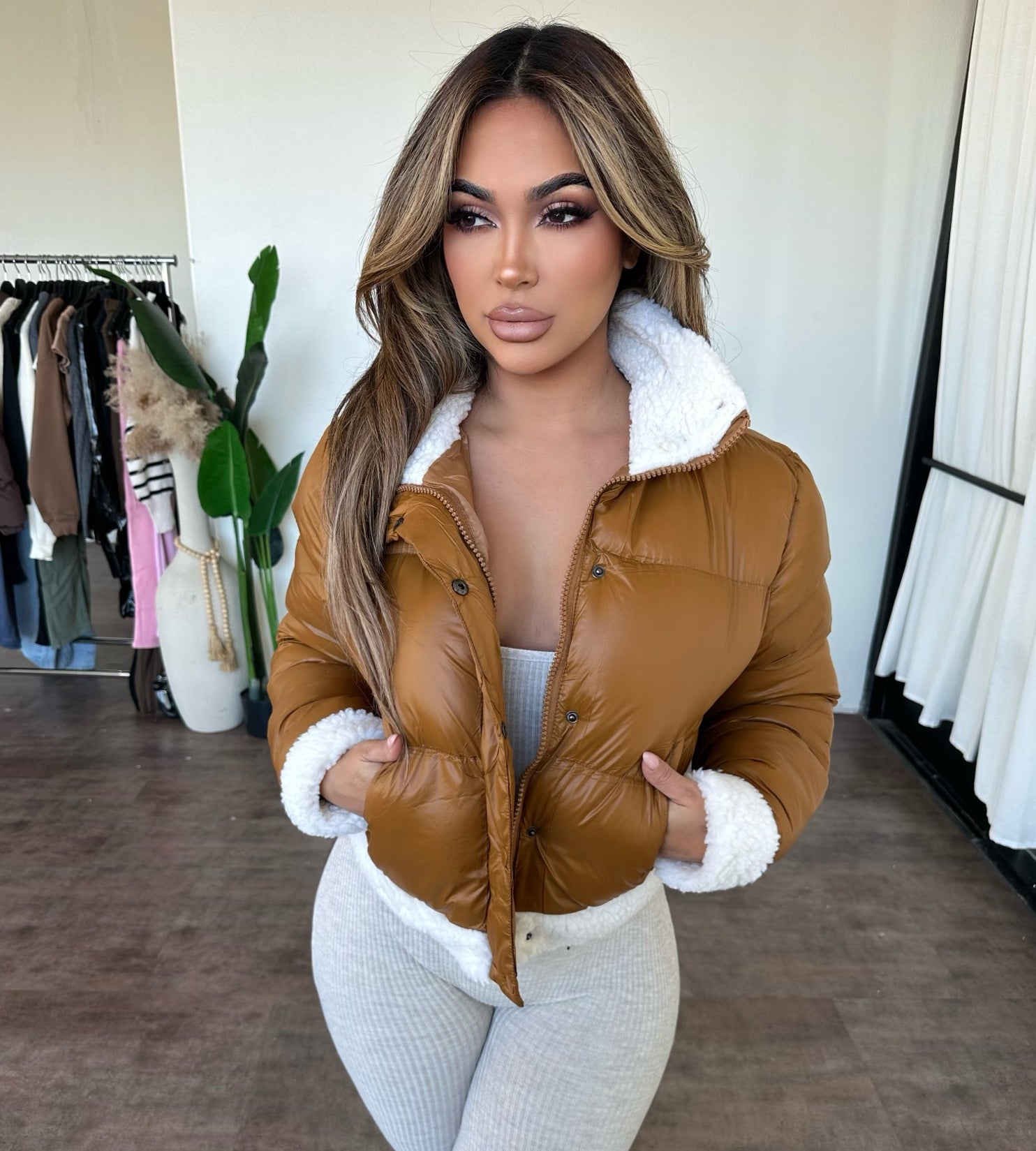 Jackie Bomber Jacket (Camel)