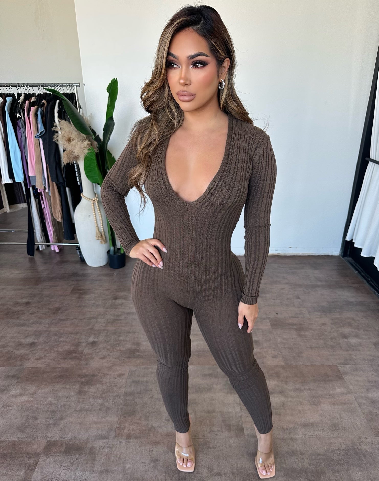 Kira Jumpsuit (Mocha)