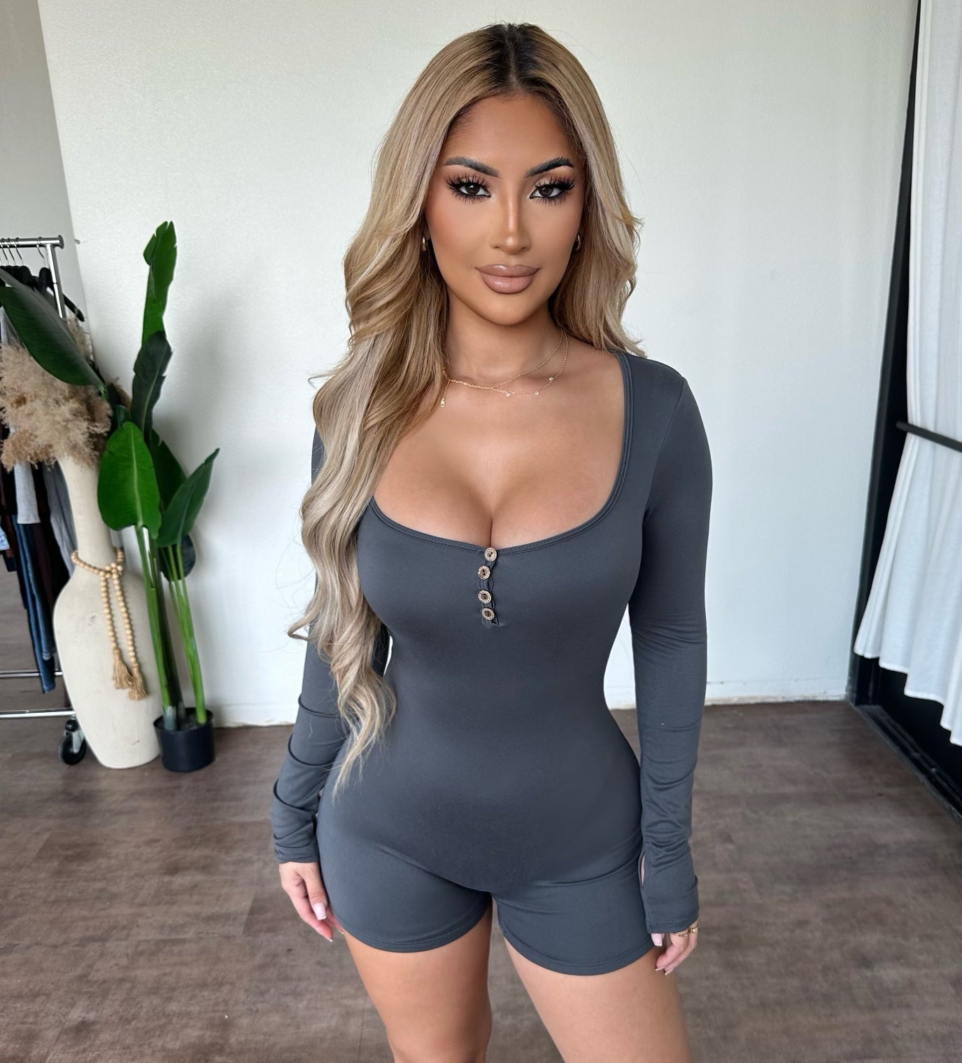 Dolly Romper (Grey)