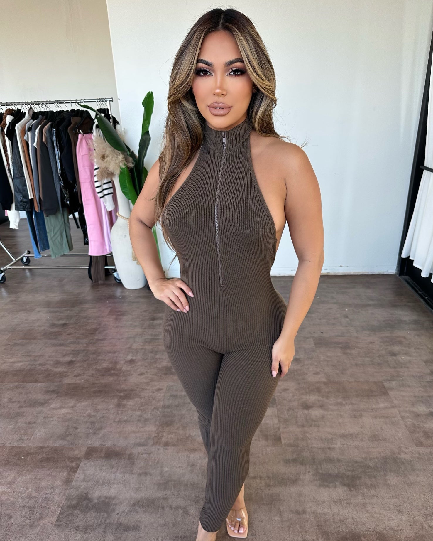 Cory Jumpsuit (Mocha)