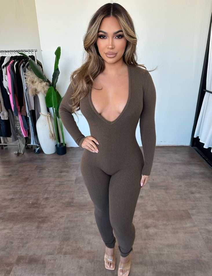 Nancy Jumpsuit (Mocha)