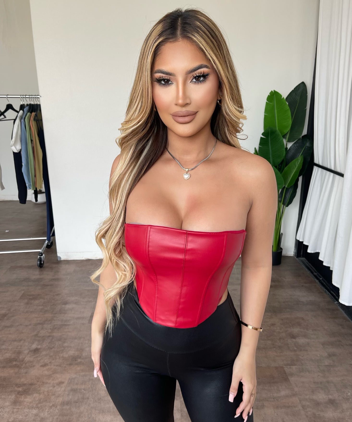 Rose Corset Top(Red)